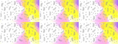 Beyaz, sarı ve nötr renklerde çiçekler. Raster illüstrasyonunda çiçek deseni çizimi.