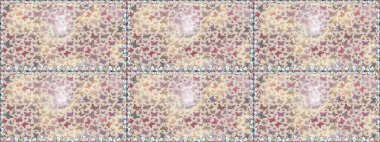 Çizim, karalama, karalama. Raster illüstrasyonu. Giysi kumaşı için böcek dokusu parçası tekrarlanıyor. Gri arka planda güzel, pürüzsüz bir kelebek örtüsü. Bahar Kelebeği teması. Sonsuz.