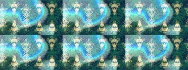 Retro tarzı, kış elementleri. Son moda kar taneleri ve elementler onun kartlarını gösteriyor. Kar taneleri tasarımı. Modern soyut tasarım posteri, kapak, kart tasarımı mavi, yeşil ve nötr renkler.