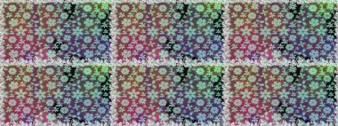 Küçük çiçekteki sevimli çiçek deseni. Raster illüstrasyonu. Tarafsız renklerde çiçekler.