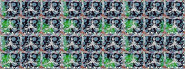 Raster illüstrasyonu. Gri renkli şirin çiçekler. Moda baskısı, albüm, ambalaj kağıdı ve duvar kağıdı için zarif dekoratif süslemeler. Küçük çiçekli basit, pürüzsüz desen..