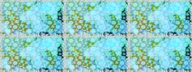 Mavi kıvırcık çiçekler mavi renkte şekillenir. Klasik çiçek tasarımı elementleri. Raster illüstrasyonu.