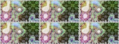 Gri renkli çiçekler. Raster illüstrasyonunda kusursuz çiçek deseni.