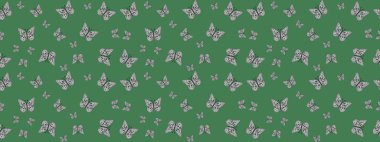 Kıyafetler, erkekler, kızlar ve duvar kağıtları için soyut çizim kalıbı. Güzel suluboya kelebekler. Fantezi sevimli illüstrasyon. Raster illüstrasyonu. Yeşil Kelebek Çizimi.