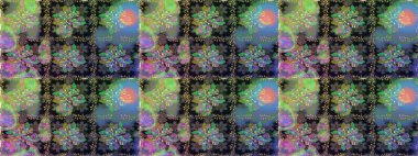 Çiçekli karalama şeklinde Raster çiçek deseni. Nazik, sevimli çiçek arkaplanı. Gri renkli çiçekler.