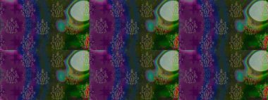 Mavi renklerde. Raster illüstrasyonundaki çiçek desenli çizim. Güzel kumaş deseni. Raster illüstrasyonu.