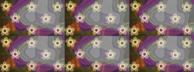 Renkli Bahar Teması eskiz kalıbı. Süslü kumaş deseni. Raster illüstrasyonundaki çiçek desenli çizim. Düz Çiçek Elementleri Tasarımı.