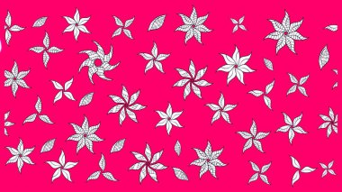 Renkli Yaz Temalı eskiz kalıbı. Sevimli çiçek raster deseni. Düz Çiçek Elementleri Tasarımı. Modaya uygun kumaş deseni.