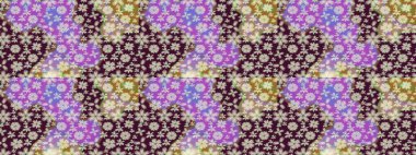 Eskiz klasiği. Renkli Bahar Teması eskiz kalıbı. Düz Çiçek Elementleri Tasarımı. Raster Şirin kumaş deseni.