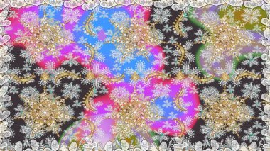 Kusursuz raster arka plan. Duvar kâğıdı barok, İspanyol kumaşı. Gri renklerde grafiksel, modern, pürüzsüz desen. Kusursuz çiçek deseni.