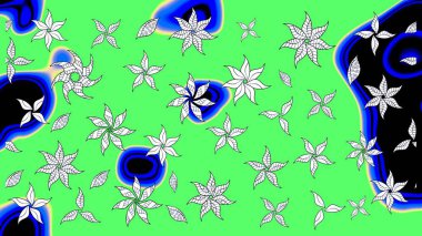 Eskiz geçmişi. Tomurcukları çiçek olan sevimli bir çiçek deseni. Kumaş, tekstil, duvar kağıdı baskısı için. Raster. Raster illüstrasyonu. Antika retro tarzı.