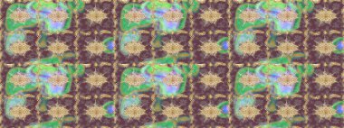 Geleneksel klasik Raster altın eskiz modeli. Kahverengi renklerde altın elementler. Barok tarzında eskiz doğulu süsü..