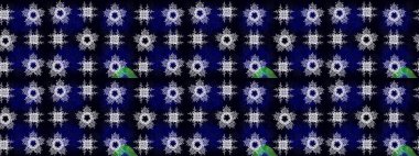 Kar taneli siyah, mavi ve gri renkler. Renkli arka planda izole tatlı kar taneleri. Raster illüstrasyonu.