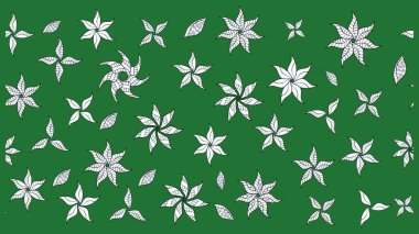 Çizgi çizimi kalıbı. Şirin çiçekler. Raster Moda kumaş deseni.