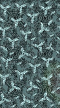 Küçük çiçekteki sevimli çiçek deseni. Tarafsız renklerde çiçekler.