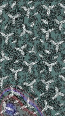 Tarafsız renklerde yaz çiçekleri. Raster illüstrasyonu. Raster çiçek desenli ve çiçekli..