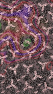 Güzel, parlak, pürüzsüz kumaş, tuval. Kıvırcık, parlak örgü. Raster illüstrasyonu. Eski moda arka plan. Çiçek çelengi. Desen, çizim, çiçek sınırı..