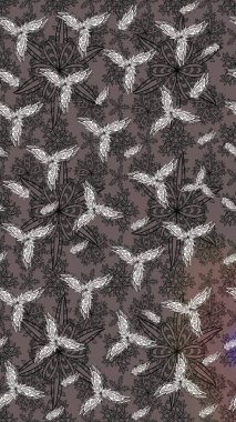 Çizim çiçek deseni duvar kağıdı, web sitesi arka planı, ambalaj kağıdı, davetiye, broşür, afiş veya web sitesi için kullanılabilir. Karalama elementleri. El çizimi Raster illüstrasyonu.