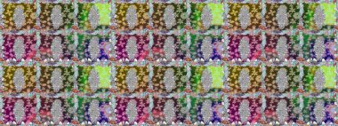 Raster illüstrasyonu. Tropik, dikişsiz çiçek deseni. Tarafsız renklerde çiçekler.