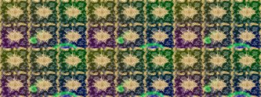 Yeşil renkli Raster altın deseni. Altın kar tanesi basit bir çizim kalıbı. Soyut duvar kâğıdı, ambalaj dekorasyonu. Kışın sembolü, Mutlu Noel tatili, Mutlu yıllar 2019.