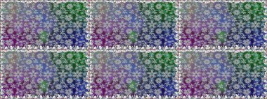 Çiçekli bahar çiçekleri. Küçük renkli çiçekler. Küçük çiçekte güzel bir desen. Motley illüstrasyonu. Moda baskıları için zarif bir şablon. Kusursuz..