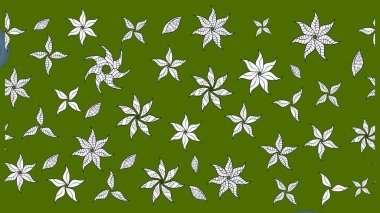 Raster illüstrasyonu. Eskiz arkaplan modeli. Yeşil yapraklı yabani çiçekler. Suluboya, elle çizilmiş.