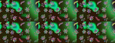 Raster illüstrasyonu. Noel tasarımı için. Kutlamanın sembolü. Kar tanesi kışı yeşil, kahverengi ve gri renklerde yalıtılmış. Yeni yıl tabelası. Yeşil, kahverengi ve gri simge silueti.