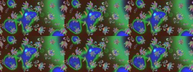 Raster illüstrasyonu. Güzel kumaş deseni. El çizimi. Çiçekler, dallar, otlar ve çiçekler.