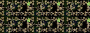 Soyut mandala veya kaprisli kar tanesi içini kaplamak sanat çizmek. Renkli arka plan üzerinde izole sevimli kar taneleri. Raster illüstrasyon.