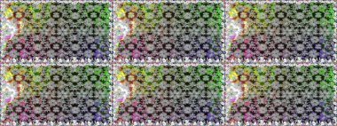 Sorunsuz çiçek desenli çiçekli, halk tarzında bırakır. Elle çizilmiş. Raster illüstrasyon.