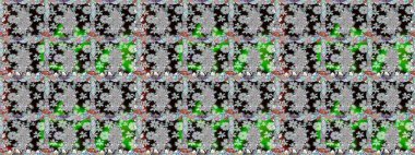 Bir sürü nötr ve soyut çiçekli tropikal desenler. Varicoloneutral raster pürüzsüz illüstrasyon. Küçük çiçekte sevimli çiçek deseni var..