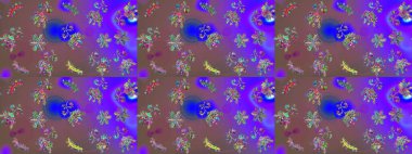 Kar tanesi süsleme deseni. Renkli arka planda izole edilmiş kar tanelerinin düz tasarımı. Kar taneleri deseni. Raster illüstrasyonu. Kar taneleri arkaplanı.