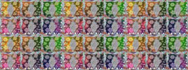 Çiçekli karalama şeklinde Raster çiçek deseni. Tarafsız renklerde çiçekler. Yumuşak, yaz çiçekli arka plan.