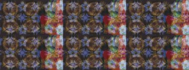 Çiçekli karalama şeklinde Raster çiçek deseni. Kahverengi renkli çiçekler. Nazik, narin çiçek arkaplanı.