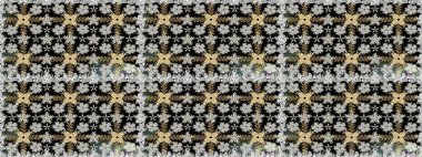 Küçük çiçekte güzel bir desen. Siyah çiçekli bahar çiçekleri. Motley illüstrasyonu. Küçük renkli çiçekler. Moda baskıları için zarif bir şablon.