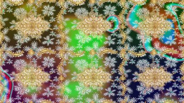 Sembol bayramı, yeni yıl kutlamaları, altın desenler. Kış kar dokusu duvar kağıdı. Tarafsız renklerde altın kar taneleri. Noel Altın Kar Tanesi çizim kalıbı.