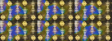 Noel ve yeni yıl moda baskıları için tatil tasarımı. Kahverengi, yeşil ve gri kar taneleri. Kar tanelerinin soyut arkaplanı olan şirin bir Noel arkaplanı. Renkler. Raster illüstrasyonu.