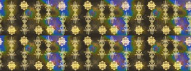 Raster illüstrasyonu. Yüzey için tekrarlanan doku, ambalaj kağıdı, kahverengi, yeşil ve gri renkler. Renkli arka planda izole kar taneleri. Kış kar tanesi, raster arkaplan.