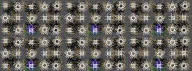 Raster altın desen. Raster illüstrasyonu. Doğu tarzı arabesk. Altın elementli gri, nötr ve kahverengi renkler. Altın desenli bukleler çiz.