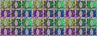 Renkli Bahar Tema dikişsiz desen Arka Plan. Süslü kumaş deseni. Raster illüstrasyon Dikişsiz Çiçek Desen. Yassı Çiçek Elemanları Tasarımı.