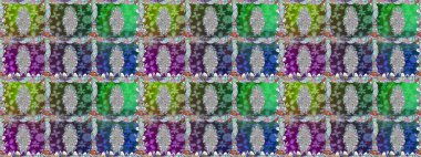 Renkli Bahar Tema dikişsiz desen Arka Plan. Süslü kumaş deseni. Raster illüstrasyon Dikişsiz Çiçek Desen. Yassı Çiçek Elemanları Tasarımı.