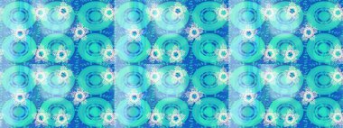 Renkli elementlerle Raster ilginç desen.