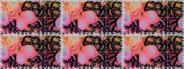 Siyah renkli çiçekler. Raster düz çiçekleri pürüzsüz desen. Tasarım hediye paketi, tebrik kartları, posterler ve afiş tasarımı.