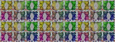 Küçük çiçekli basit, dikişsiz desen. Yeşil renkte şirin çiçekler. Raster illüstrasyonu. Moda baskısı, albüm, ambalaj kağıdı, duvar kağıdı için zarif dekoratif süslemeler..