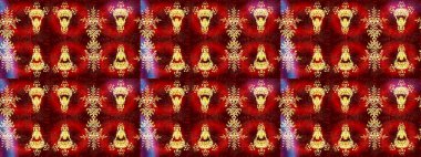 Different snowflake collection raster, winter elements on a golden colors. Raster christmas abstract colorful background with cute snowflake.