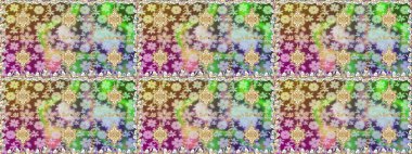 Barok tarzında kusursuz bir doğulu süsü. Geleneksel klasik raster altın pürüzsüz desen. Tarafsız renklerdeki altın elementler.