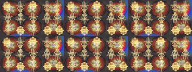 Renkli kar taneleri Raster çizimi. Raster kahverengi, gri ve sarı kar tanelerinden izole edilmiş. Güzel kış süsleri..