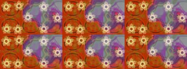 Raster illustration. Christmas festive background. Christmas snowflake of decoration on snow.