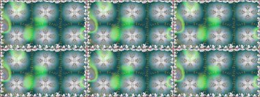 Çiçek. Kusursuz dekoratif arka plan, çiçek mandala. Mavi renklerde. Raster illüstrasyonu.