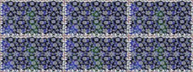 Renkli Bahar Temalı Kusursuz Arkaplan. Düz Çiçek Elementleri Tasarımı. Gri renkli çiçekler. Çiçeksiz desenli arka plan, yaz çiçekleri..